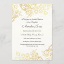 Search for lace christening invitations Gold