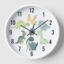 Recherche de dinosaures horloges Aquarelle