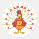 Search for turkey bowling stickers Thanksgiving