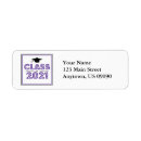 Search for class of 2021 return address labels Grad