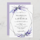 Search for lavender and silver wedding invitations Watercolor