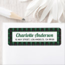 Search for red black plaid return address labels Simple