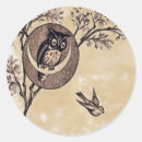 Search for vintage owl stickers Bird
