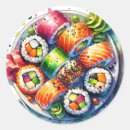 Search for sushi cartoon stickers Japanese food