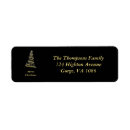 Search for glossy return address labels Black