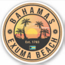 Search for retro tropical stickers Beach