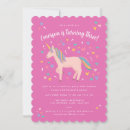 Search for pastel rainbow party invitations Pink unicorn party