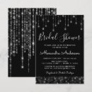 Search for black and silver bridal shower invitations Sparkle