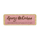 Search for faux glitter return address labels Faux rose gold