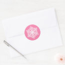 Search for elegant snowflake stickers Pink