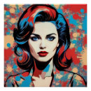 Recherche de poster pop art Bleu