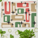 Search for 1950s tea towels Space age