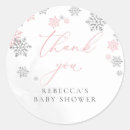 Search for baby shower snowflake stickers Pink