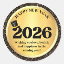 Search for new year wish stickers Gold
