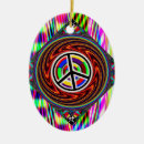 Search for hippie peace sign ornaments Trippy