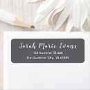 Search for dark gray return address labels Elegant