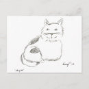 Recherche de dessin chat crayon cartes postales Mignon