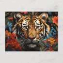Search for tiger roaring postcards Wildlife