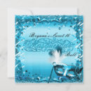Search for blue masquerade party invitations Chic