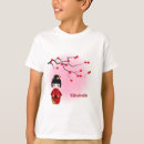 Recherche de poupée japonaise tshirts Kokeshi