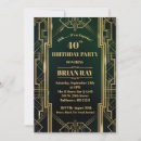 Search for suprise birthday invitations Black and gold