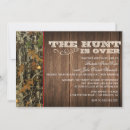 Search for the hunt is over invitations Wood