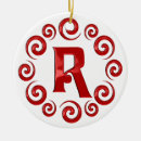 Search for letter r ornaments Red