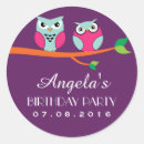 Search for purple birthday party stickers Girl