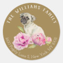 Search for pug dog return address labels Pugs