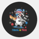 Search for funny racoon stickers Patriotic
