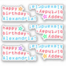 Search for star happy birthdays stickers Colourful