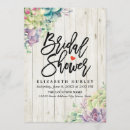 Search for succulent bridal shower invitations Wood