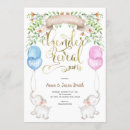 Search for pink blue elephant gender reveal invitations Party