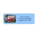 Search for magnolia blossoms return address labels Pink