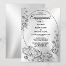 Search for elegant silver engagement party invitations Grey
