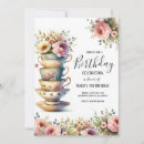 Search for kids tea party invitations Flowers