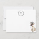 Search for frenchie note cards Flat blank