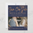 Search for blue gold save the dates Typography