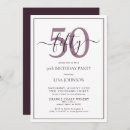 Search for purple 50th birthday invitations Simple