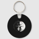 Search for yin yang cat keychains White