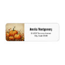Search for fall harvest return address labels Orange pumpkins