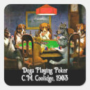 Search for 1903 stickers Dogs playing poker