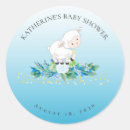 Search for blue lamb baby shower stickers For her