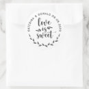 Search for love is sweet stickers Rustic