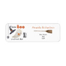 Search for boo return address labels Watercolor