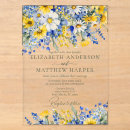 Search for dusty blue and yellow wedding invitations Watercolor floral