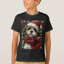 Search for shih tzu christmas tshirts Santa