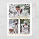 Search for gold save the date postcards Engagement