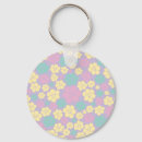 Search for purple flower pattern keychains Floral
