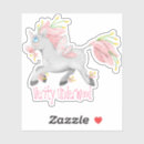 Recherche de licorne de bébé autocollants Girl